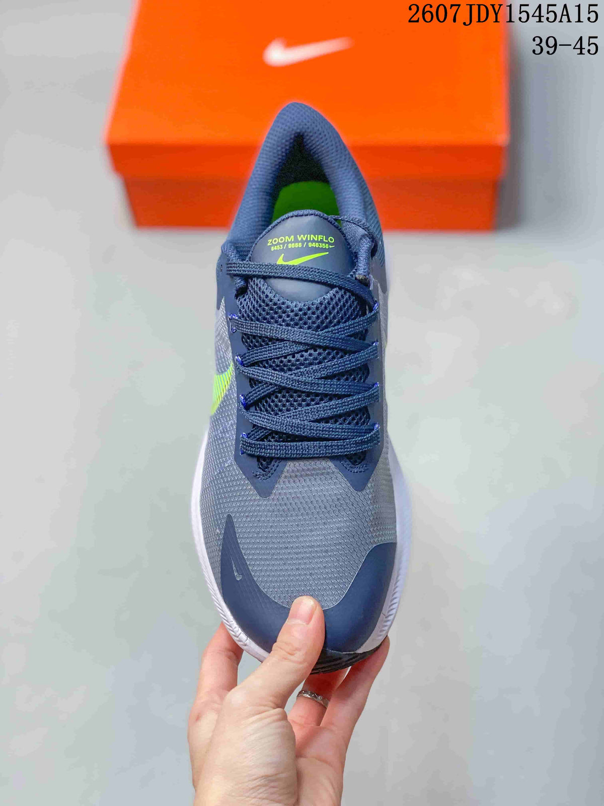 Nike Zoom Winflo 8 Running Shoes in Gray Navy JDY1545A15 - product image from the listing.