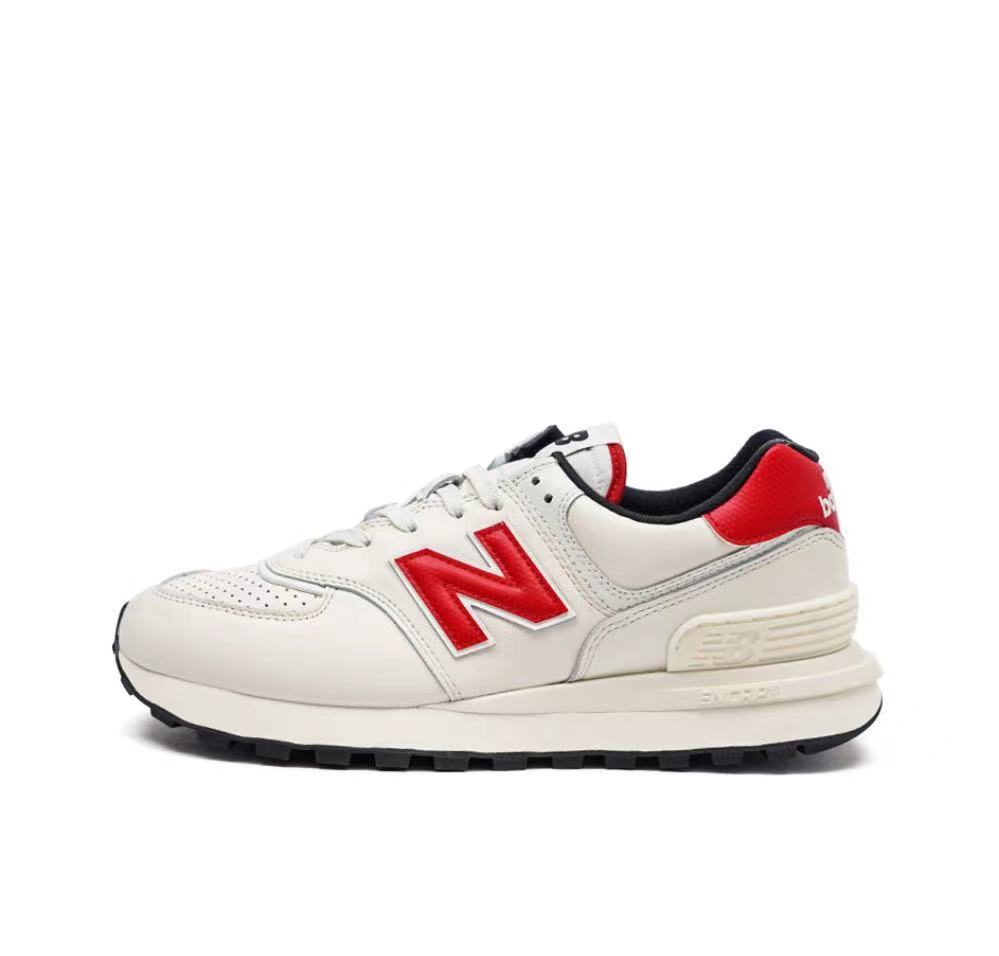 New Balance 574 Legacy Sneakers in White Red U574LGTC - product image from the listing.