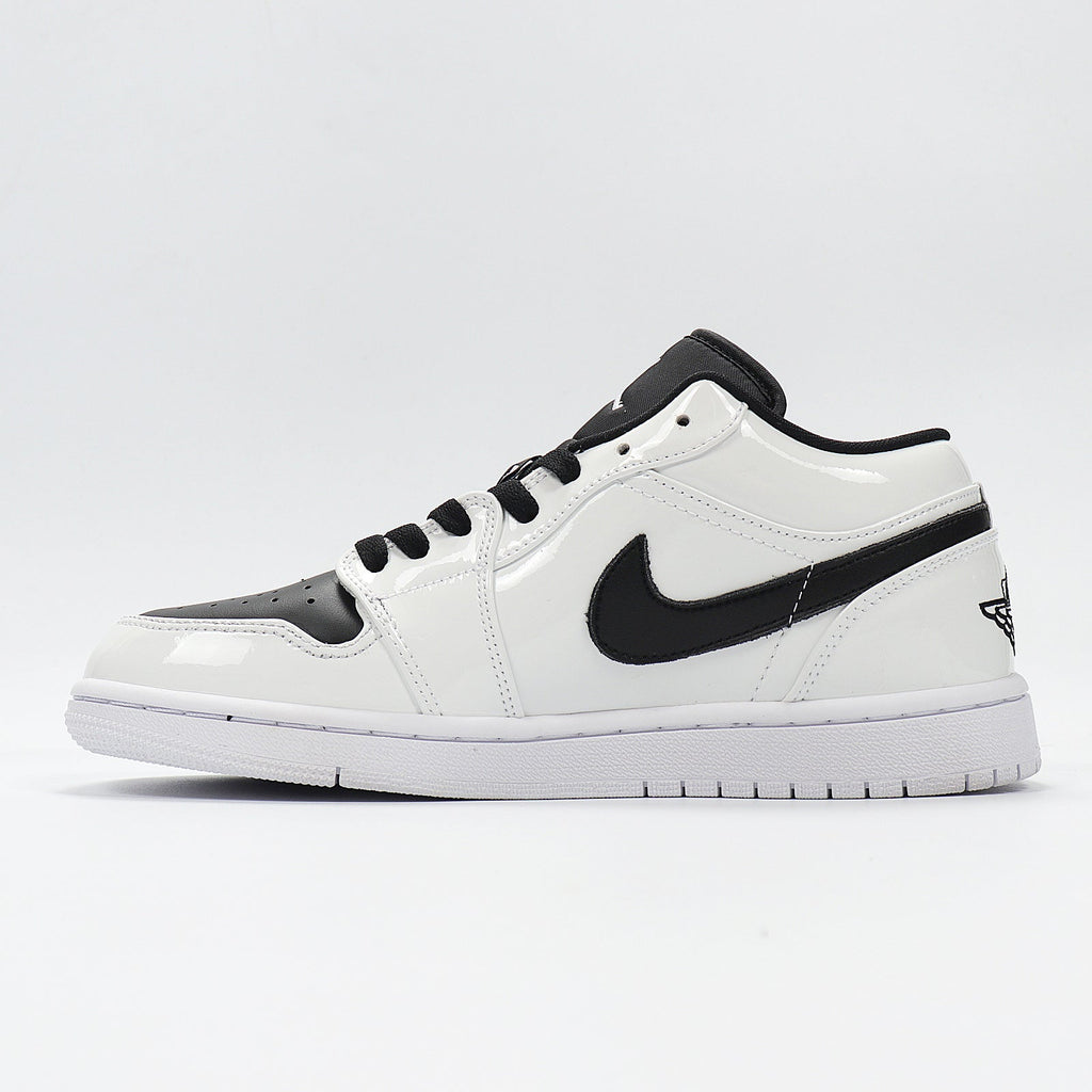 Air Jordan 1 Low Panda Black White Sneakers 553560-103 - product image from the listing.