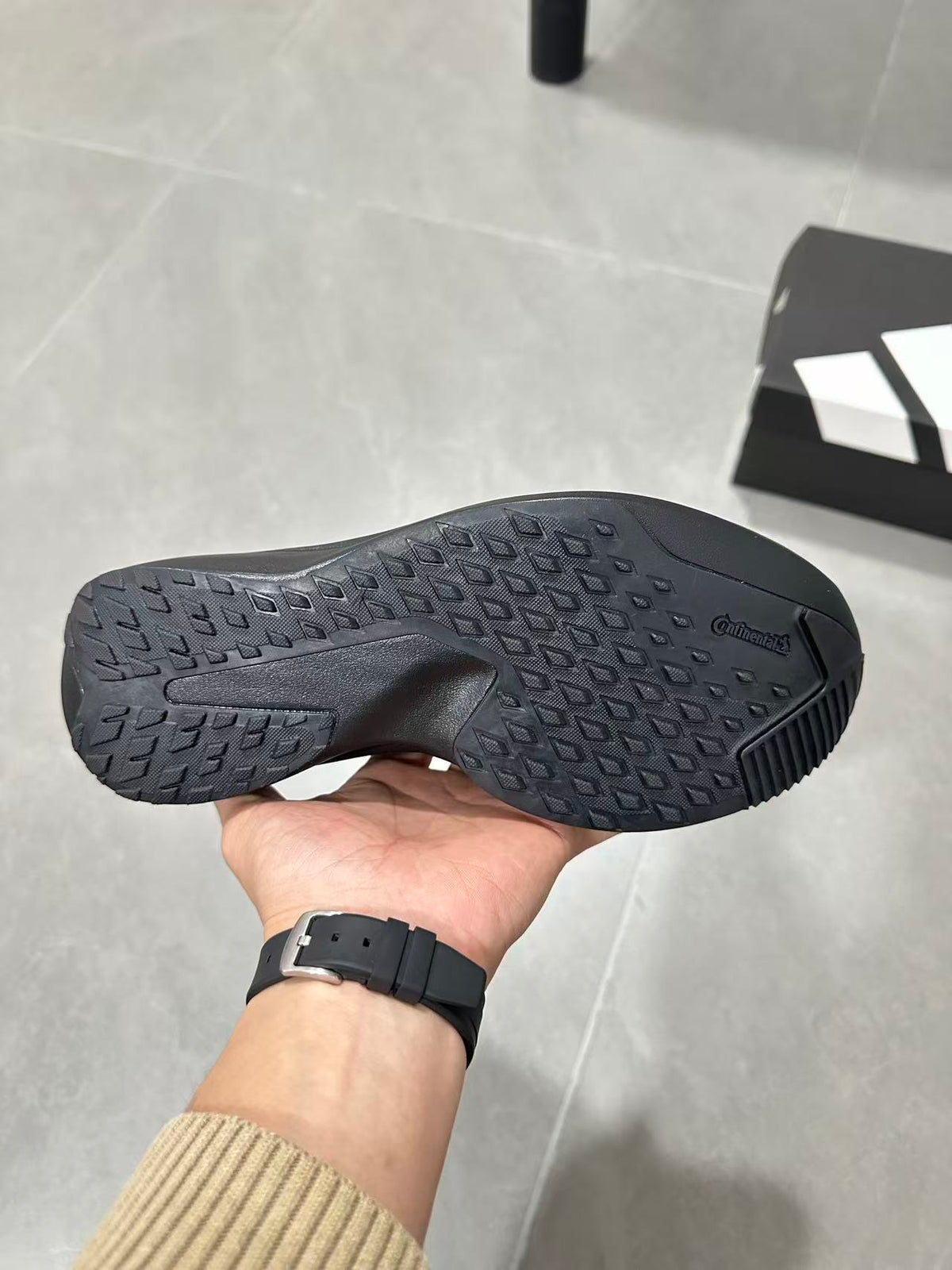 Adidas Lightstrike Pro Black Shoes for Running with White Stripes - product image from the listing.