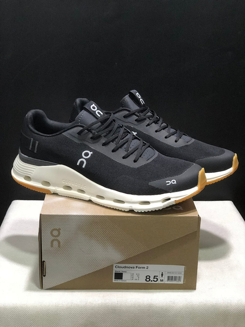 On Cloudnova Form 2 Sneakers in Black Ivory - product image from the listing.