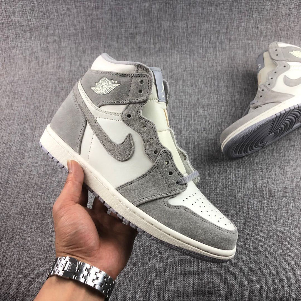 Jordan 1 High OG Premium Sneakers in Gray AH7389-101 - product image from the listing.