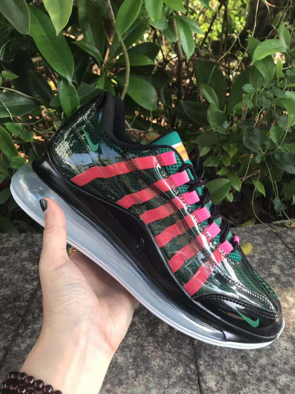 Nike Air Max 720 Sneakers in Green, in Black and Pink - product image from the listing.