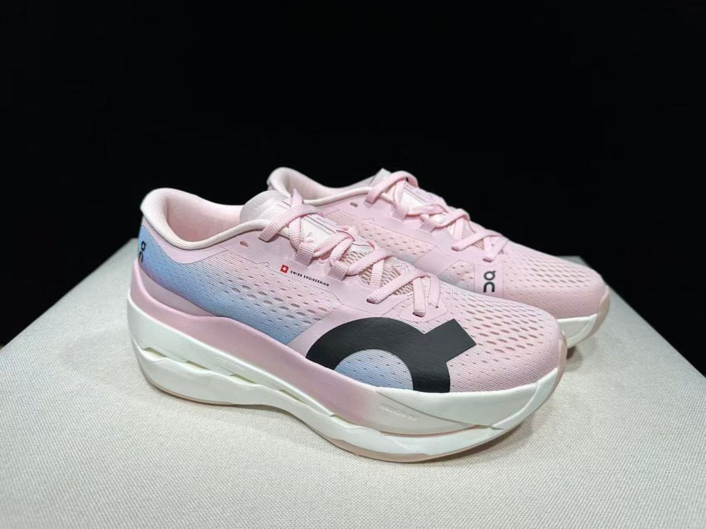 Pink and Blue On Cloudboom Max Running Shoes - product image from the listing.