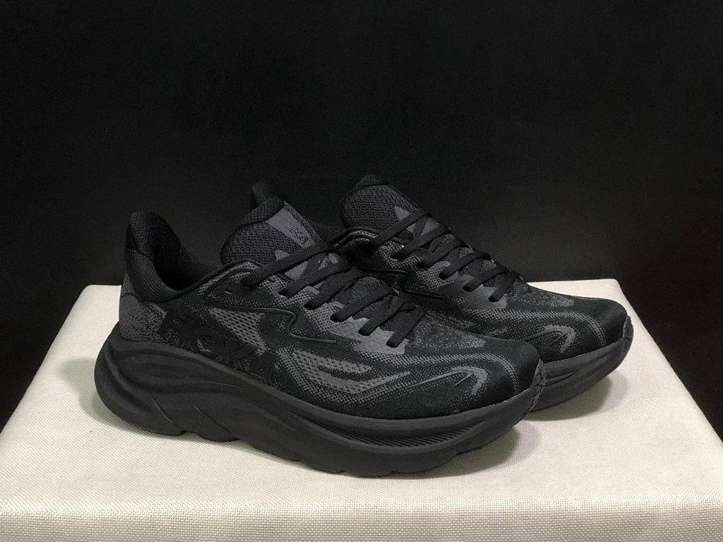 HOKA Clifton 10 Running Sneakers in Black - product image from the listing.