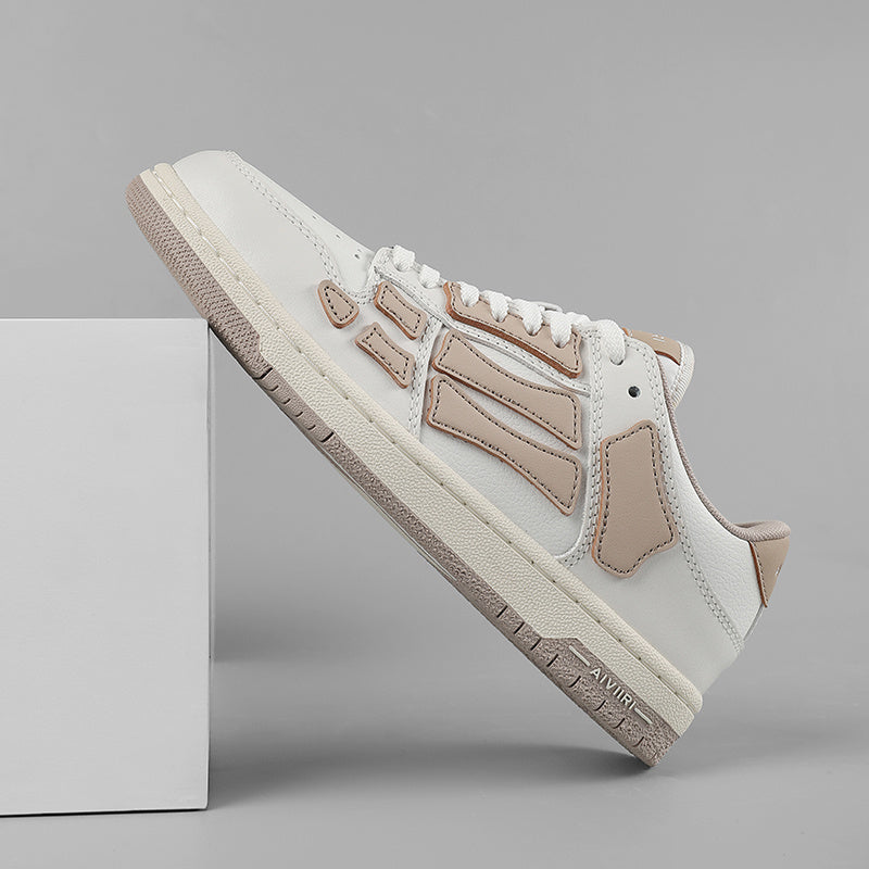 White and Beige AMIRI Low-Top Sneakers - product image from the listing.