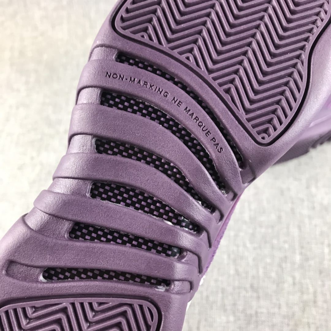 Air Jordan 12 White Purple Sneakers 510815-001 - product image from the listing.