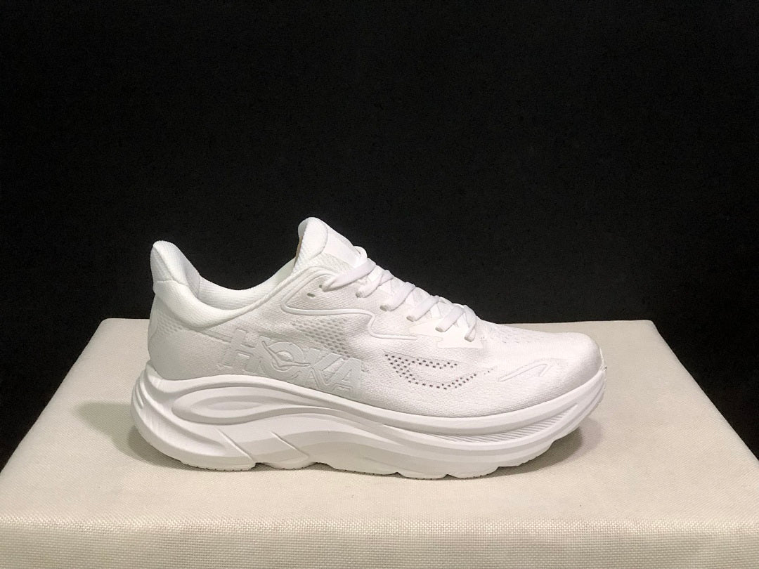 HOKA Clifton 10 Running Shoes in White - product image from the listing.