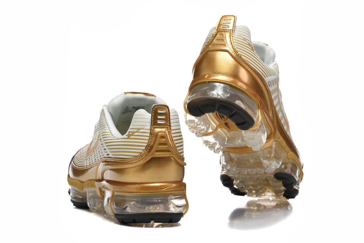 Nike Air VaporMax 360 in White Metallic Gold Black CK9670-101 - product image from the listing.