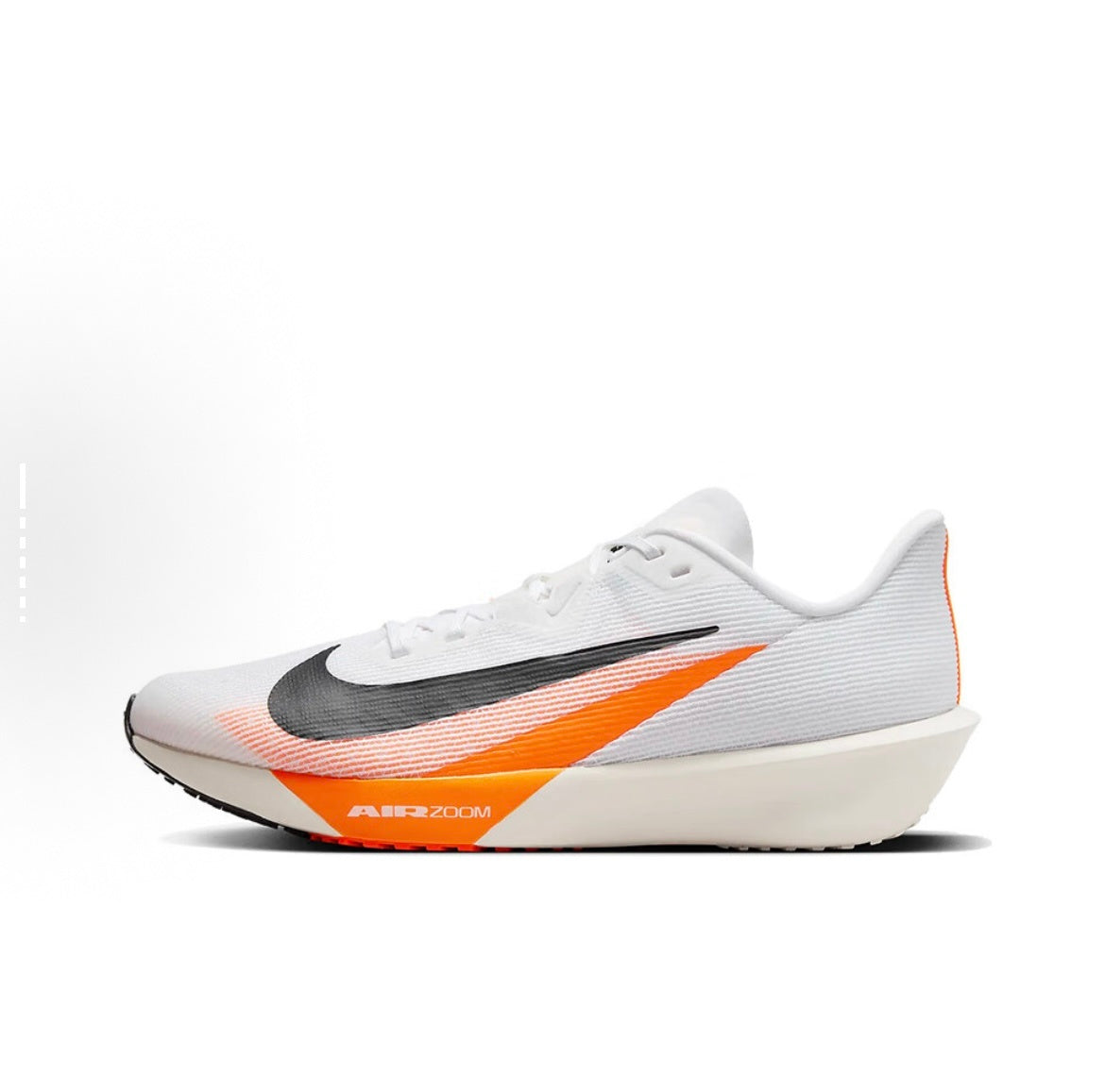 Nike Air Zoom Rival Fly 4 Running Shoes in White Orange FV6040-101 - product image from the listing.