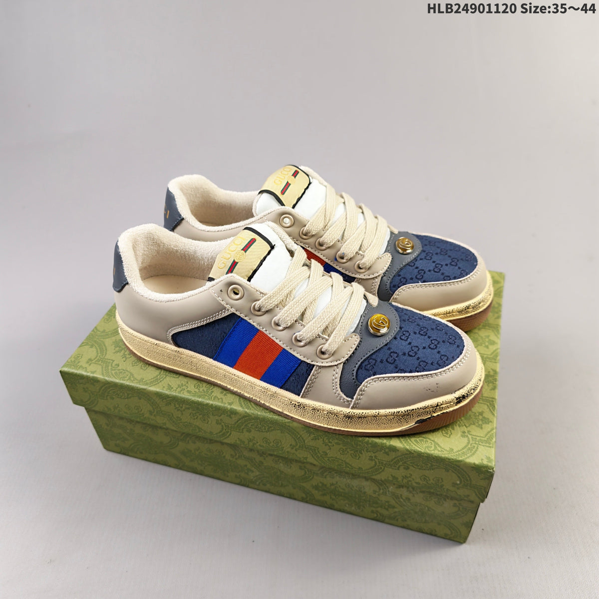 Gucci Distressed Screener Low-Cut Sneakers - product image from the listing.