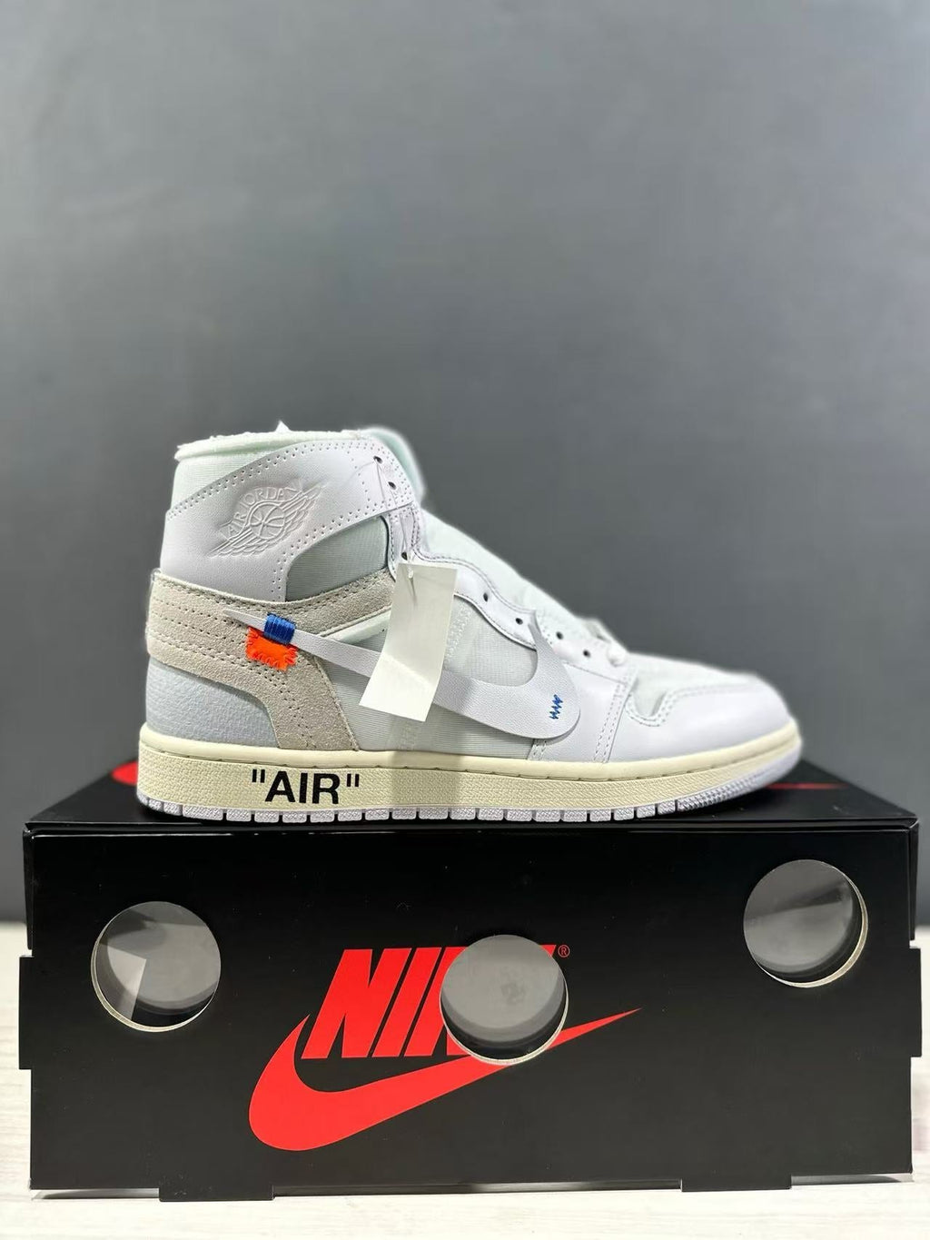 Air Jordan 1 High White Blue AA3834-100 Sneakers - product image from the listing.