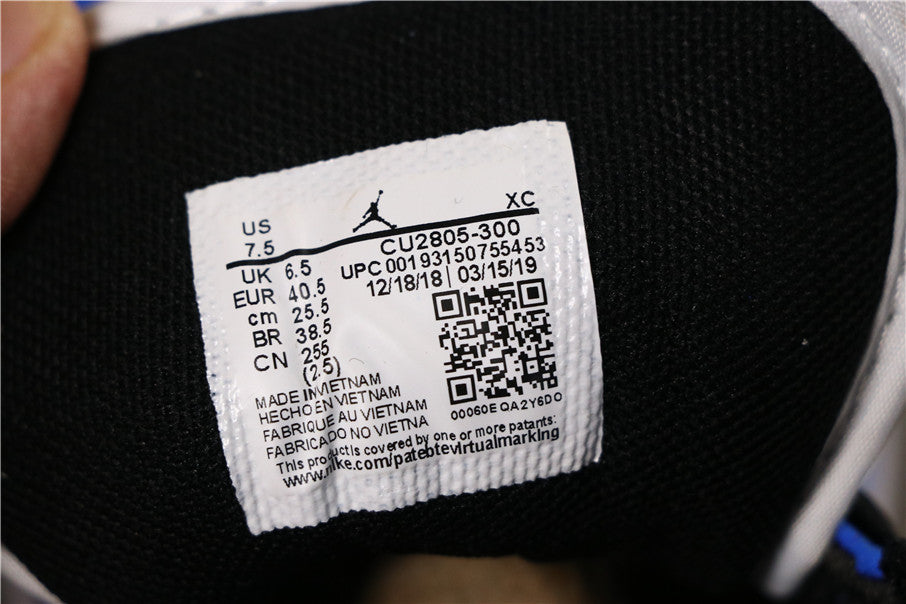 Jordan 1 High Sneakers in Blue Orange White 852542-146 - product image from the listing.