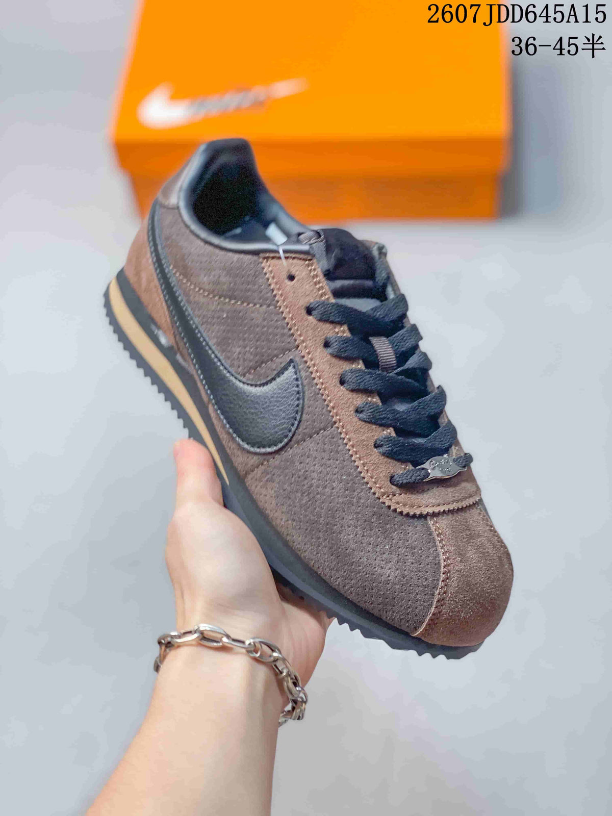 Nike Classic Cortez Nylon Sneakers in Brown Black 711050IPI - product image from the listing.