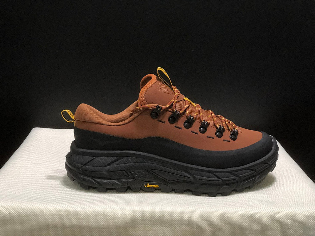 Brown and Black HOKA Tor Summit Hiking Shoes - product image from the listing.