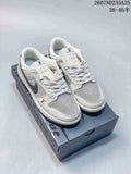 Nike SB Dunk Low Pro Sneakers in White Grey 2607ND235A25 - product image from the listing.