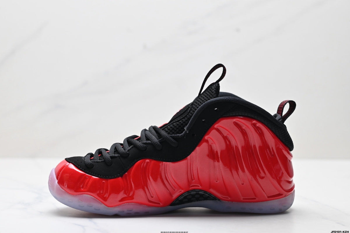 Nike Air Foamposite Penny High-Top Sneakers in Red Black - product image from the listing.