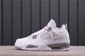 Air Jordan 4 CT8527-100 White Gray Speckled Sneakers - product image from the listing.