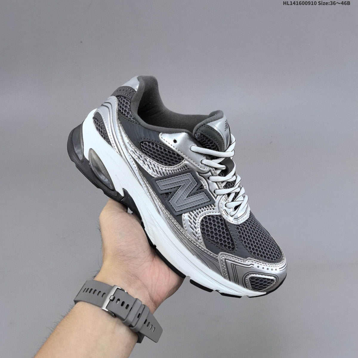 Silver and Charcoal New Balance 2010 Sneakers - product image from the listing.