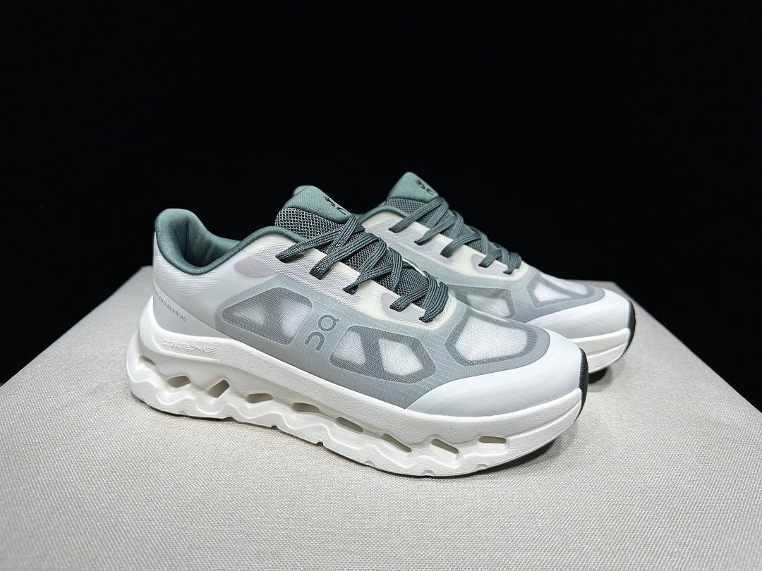 White and Green On Cloudtilt Remix Sneakers - product image from the listing.