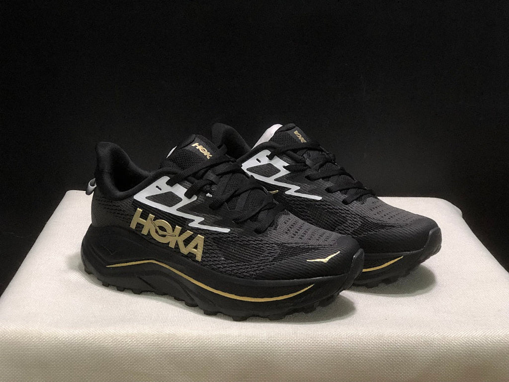 HOKA Challenger 8 Trail Running Shoes in Black - product image from the listing.