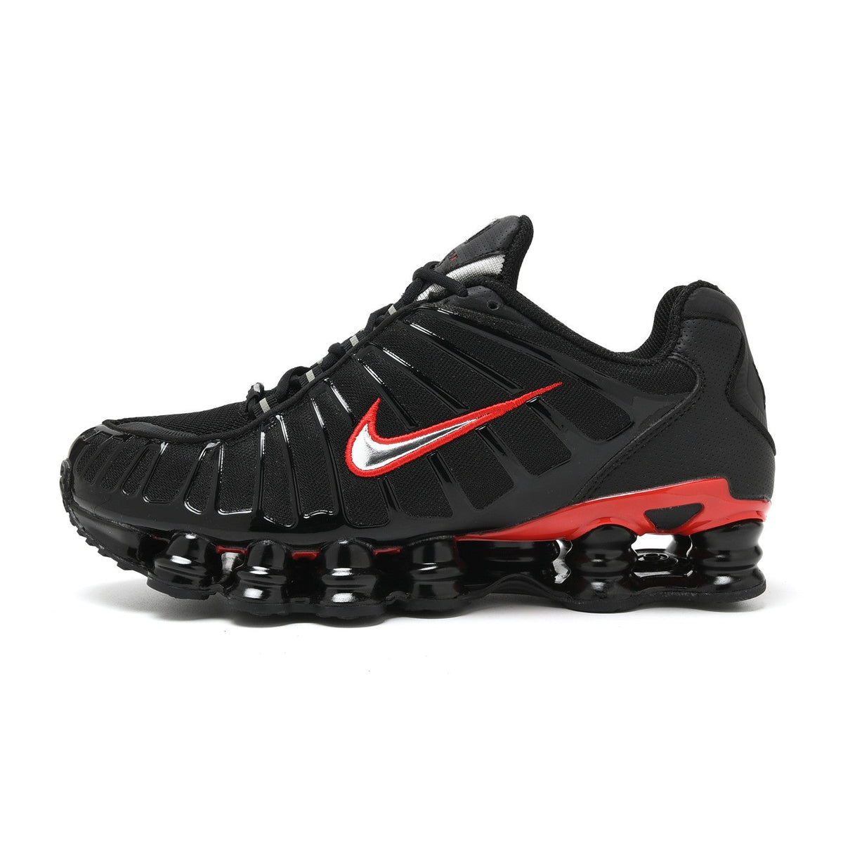 White and Red Nike Shox TL Sneakers - product image from the listing.