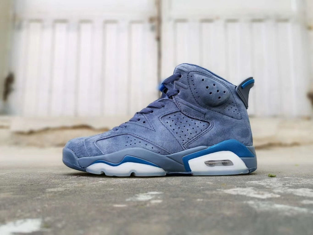 Blue 384664-400 - Jordan 6 Retro Basketball Shoes - product image from the listing.