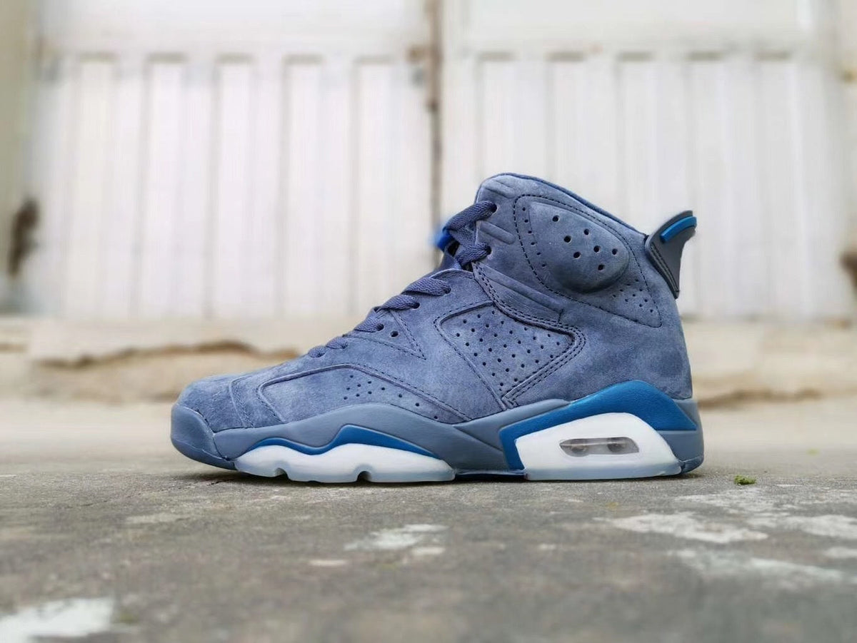Blue 384664-400 - Jordan 6 Retro Basketball Shoes - product image from the listing.