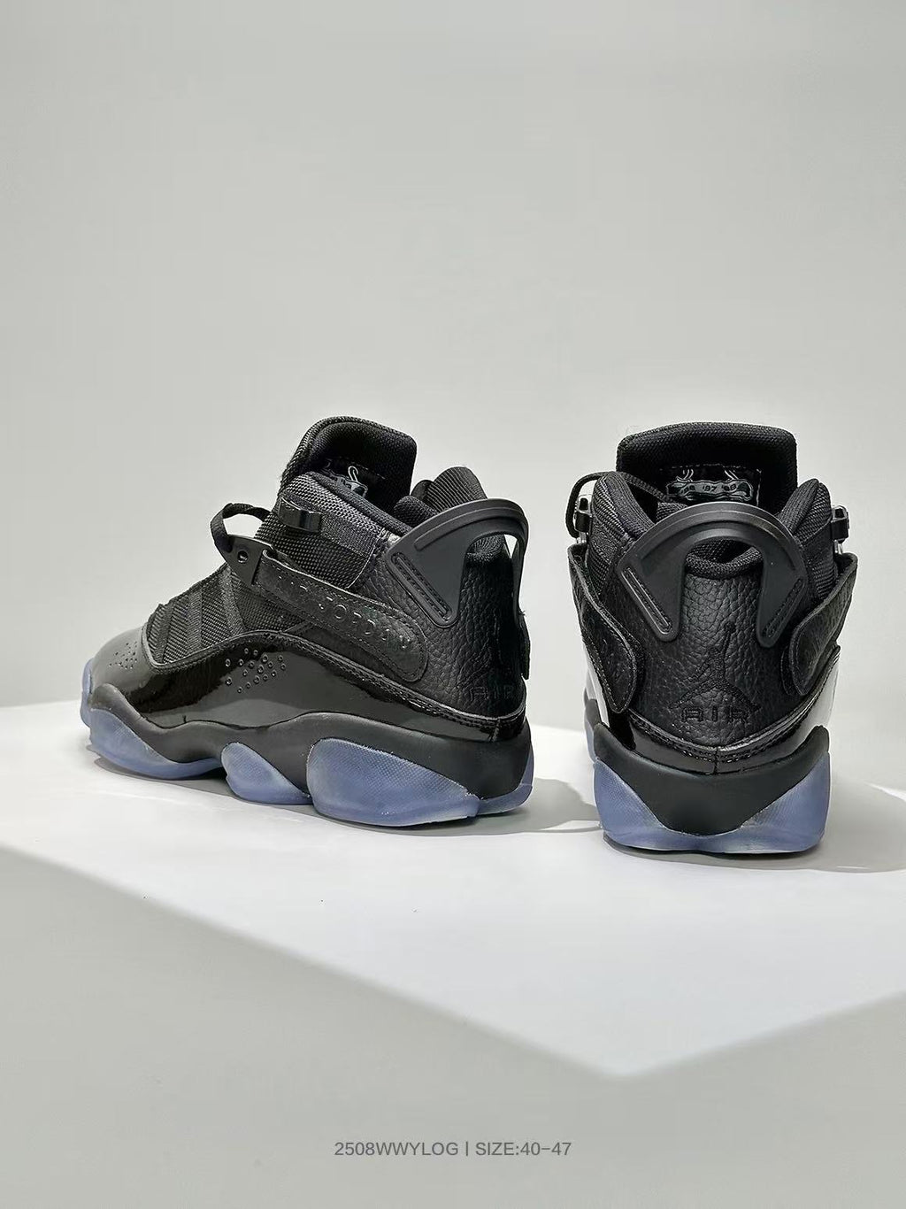 Jordan 6-4 High-Top Sneakers in Black - product image from the listing.