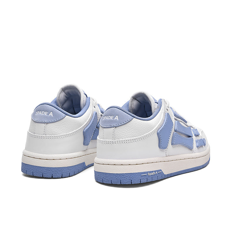 Low-Top Sneakers in White and Light Blue MFS003-113 - product image from the listing.