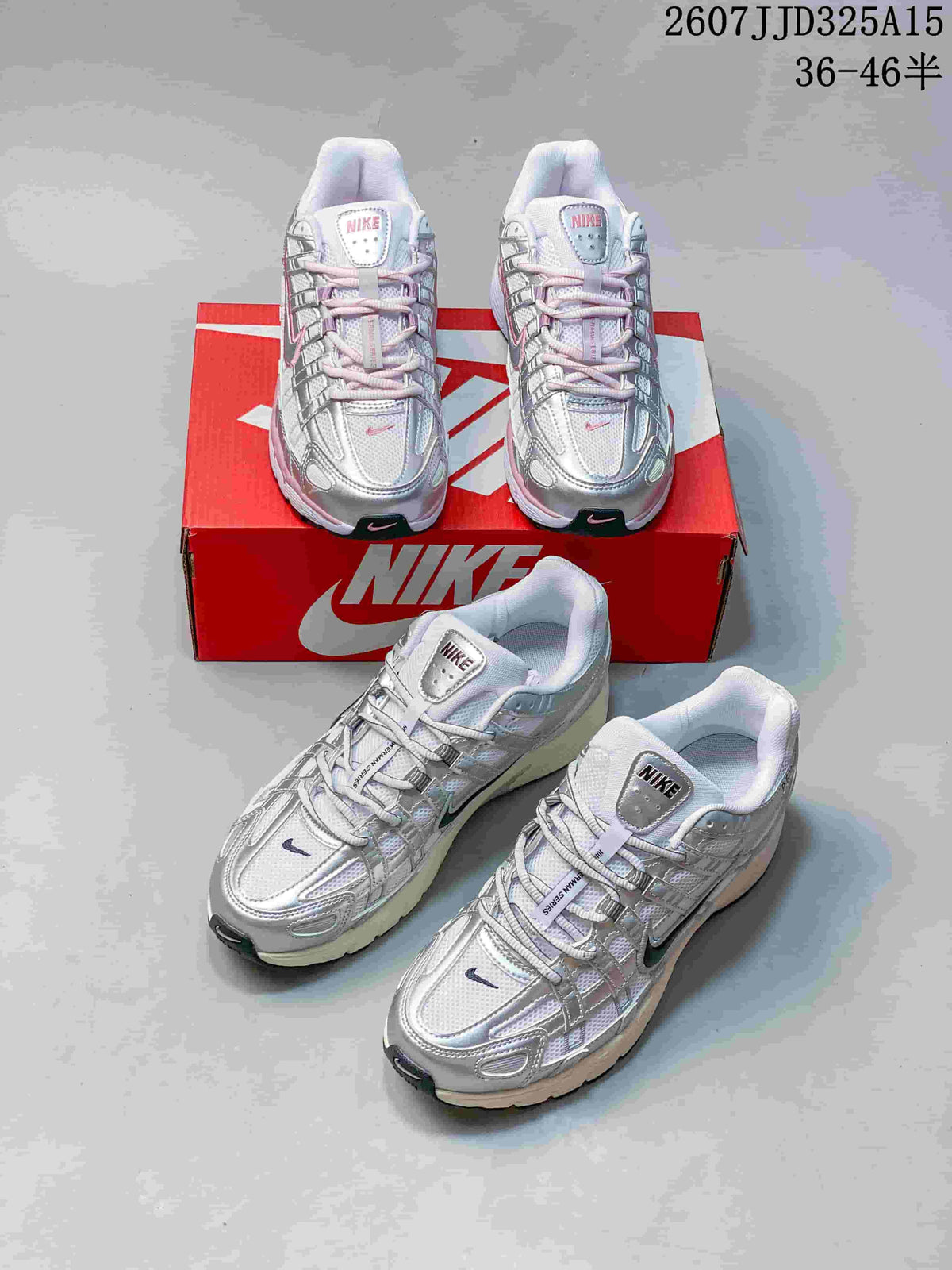 Nike P-6000 Sneakers in White Silver Pink CD6404 - product image from the listing.