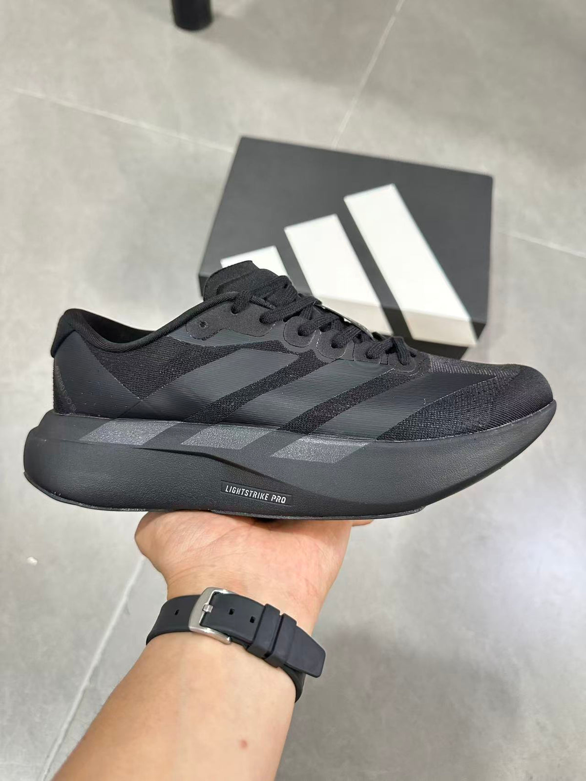 adidas Lightstrike Pro KH9858 Running Shoes in Black - product image from the listing.