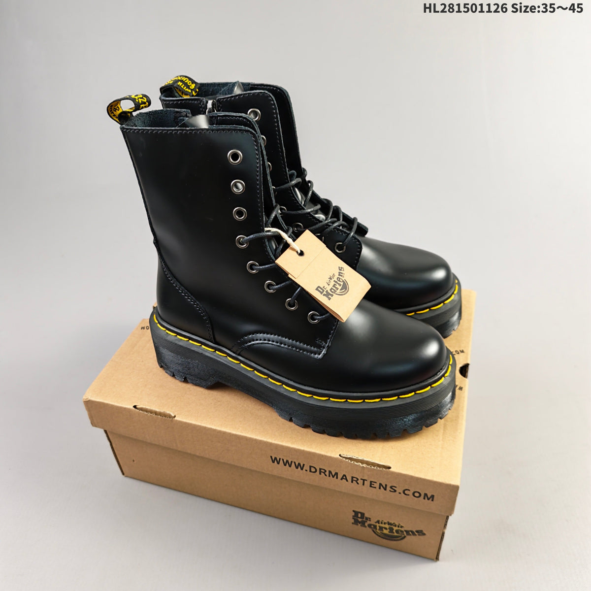 Dr. Martens 1460 Platform Lace-Up Boots, in Black and Brown - product image from the listing.