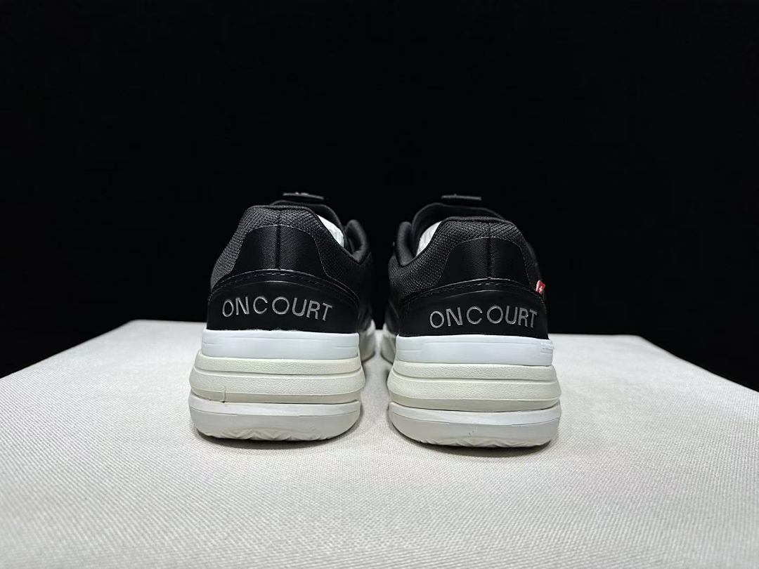 On THE ROGER Clubhouse Pro Tennis Sneakers in Black and White - product image from the listing.