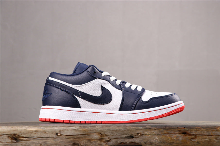 Air Jordan 1 Low Sneakers in Midnight Blue 553558-481 - product image from the listing.