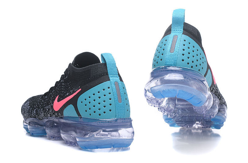 Nike Air VaporMax Flyknit 2 Sneakers in Black Turquoise - product image from the listing.
