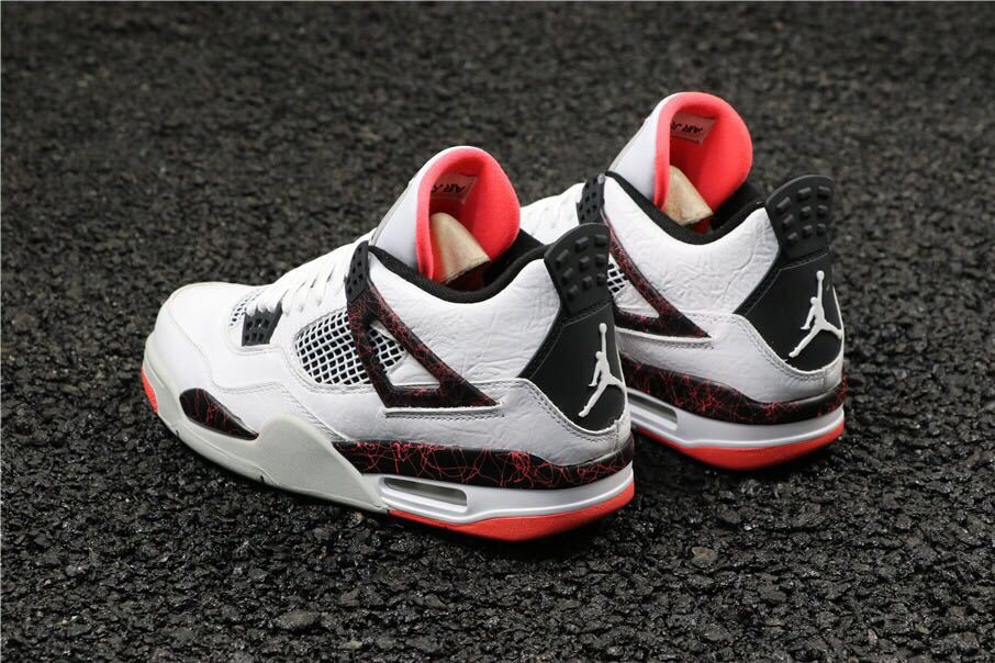 Air Jordan 4 Pale Citron Sneakers White Black Red - product image from the listing.