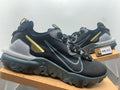 Nike React Black and Grey Trainers with Blue Accents - product image from the listing.