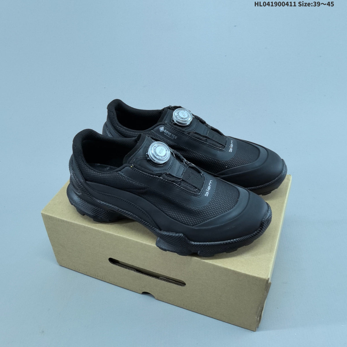 ECCO BIOM C Black Outdoor Trainers with Dial Closure - product image from the listing.