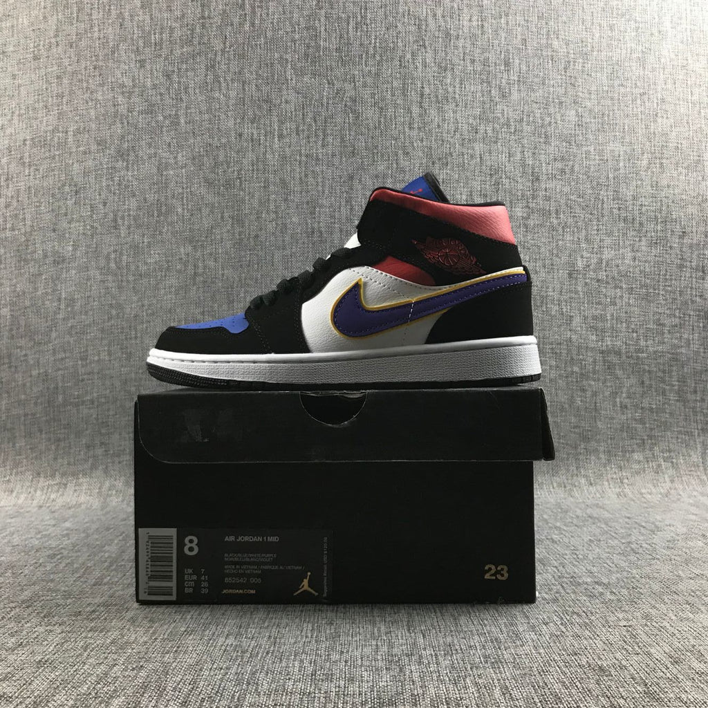 Air Jordan 1 Mid What The Sneakers in Multicolor 852542-005 - product image from the listing.