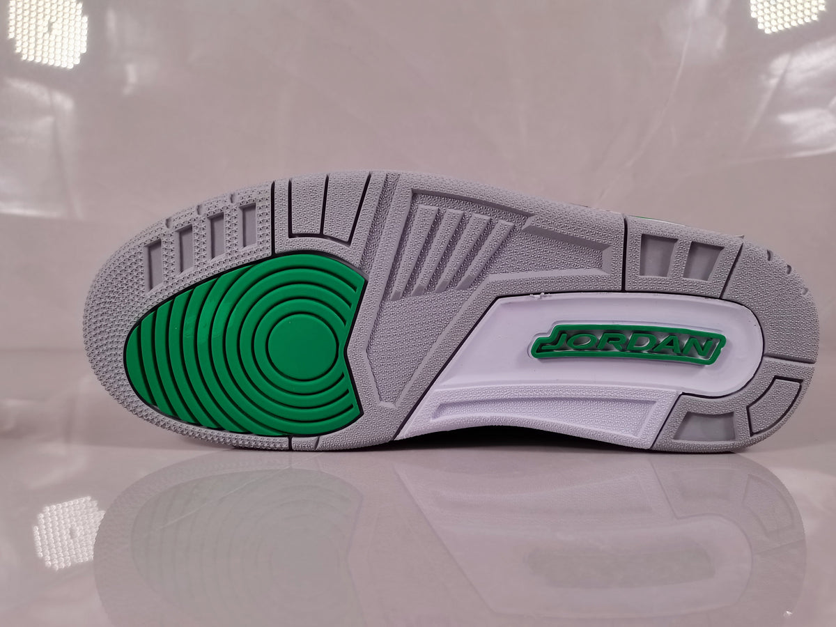 Air Jordan 3 Black Green Elephant Print Sneakers - product image from the listing.