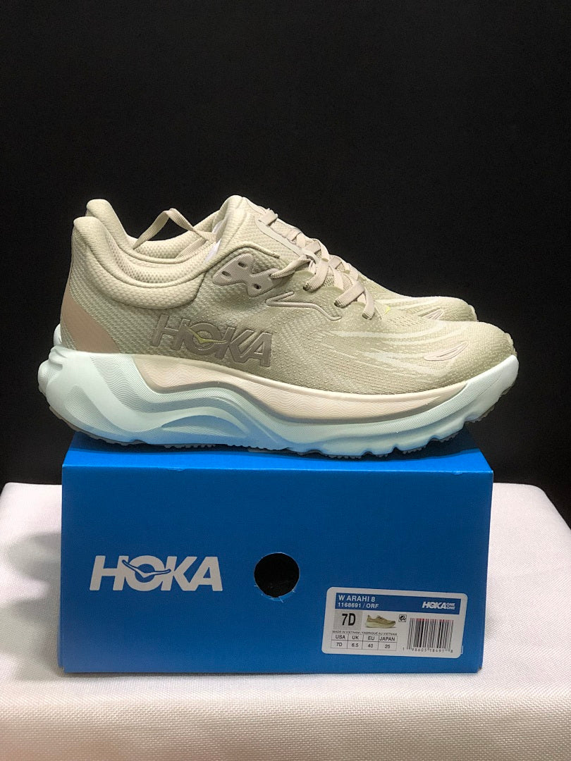 HOKA Arahi 8 Running Shoes, in Beige - product image from the listing.