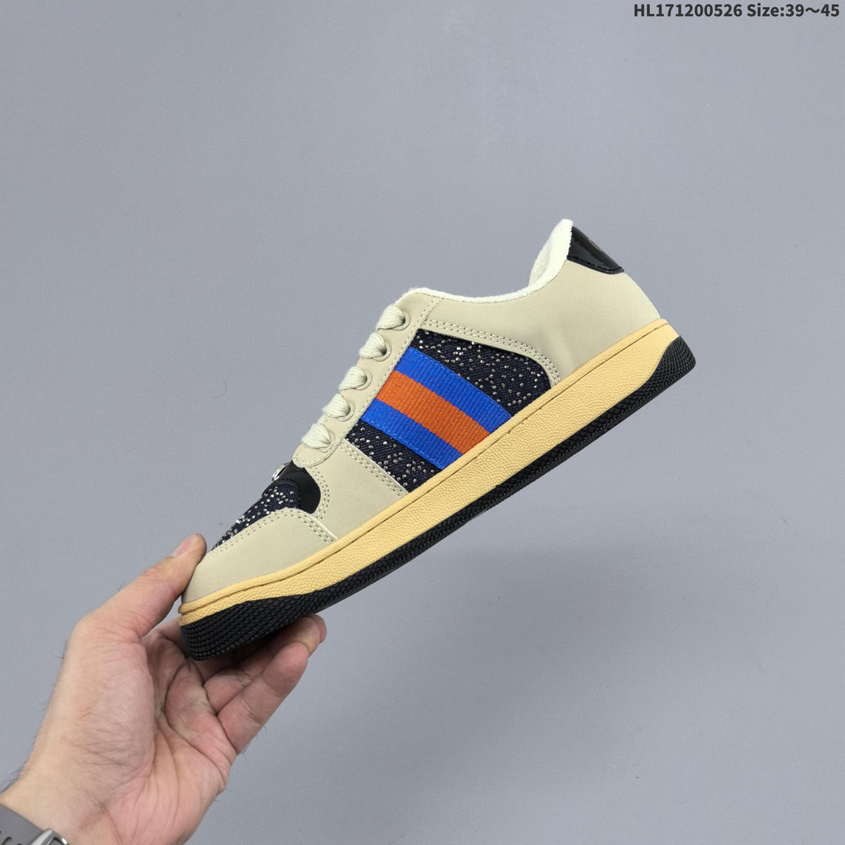 Gucci Screener Distressed Low-Cut Sneakers - product image from the listing.