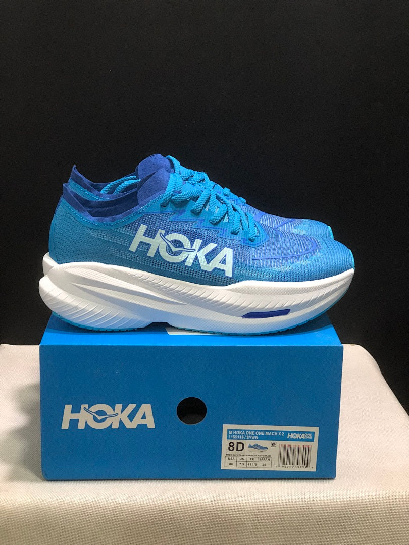 HOKA Mach X 2 Running Shoes in Blue - product image from the listing.