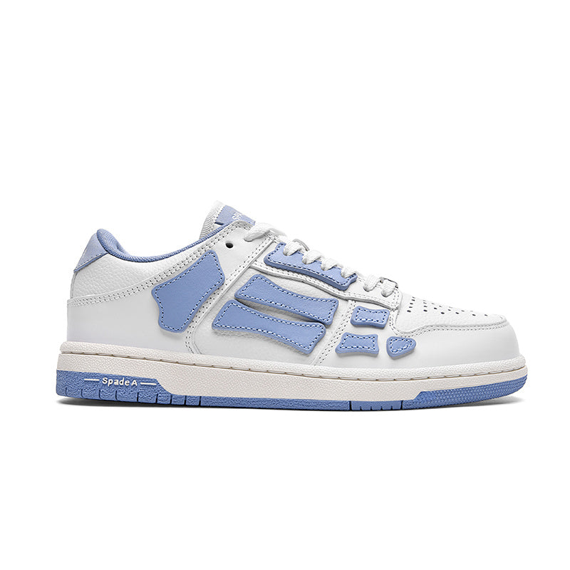 Low-Top Sneakers in White and Light Blue MFS003-113 - product image from the listing.