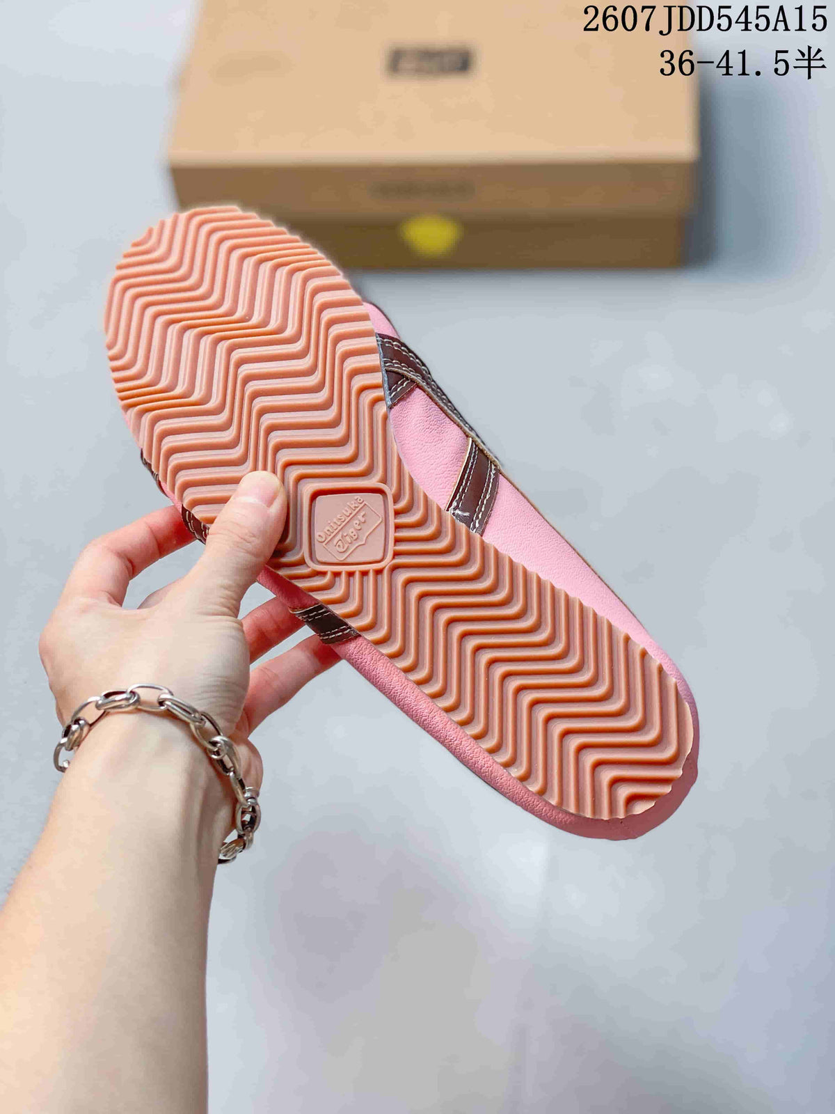 Versace x Onitsuka Tiger Tai-Chi Sakura Sneakers in Pink - product image from the listing.