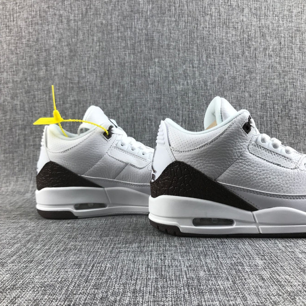 Air Jordan 3 Retro Sneakers in Mocha White and Brown - product image from the listing.