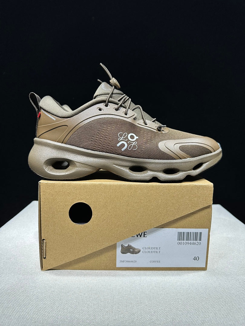 On x LOEWE Cloudventure 3.0 Sneakers, in Light Brown - product image from the listing.