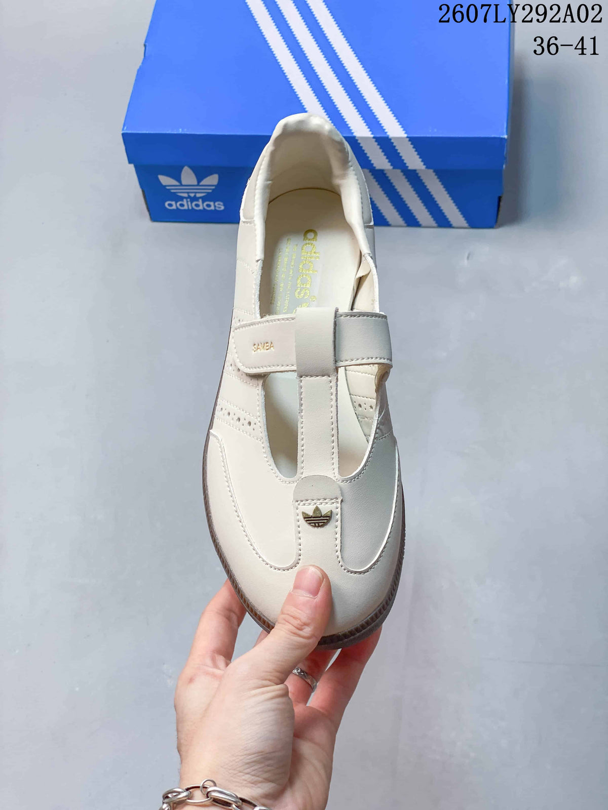 Women's adidas Originals Samba Jane Mary Jane Sneakers Cream - product image from the listing.