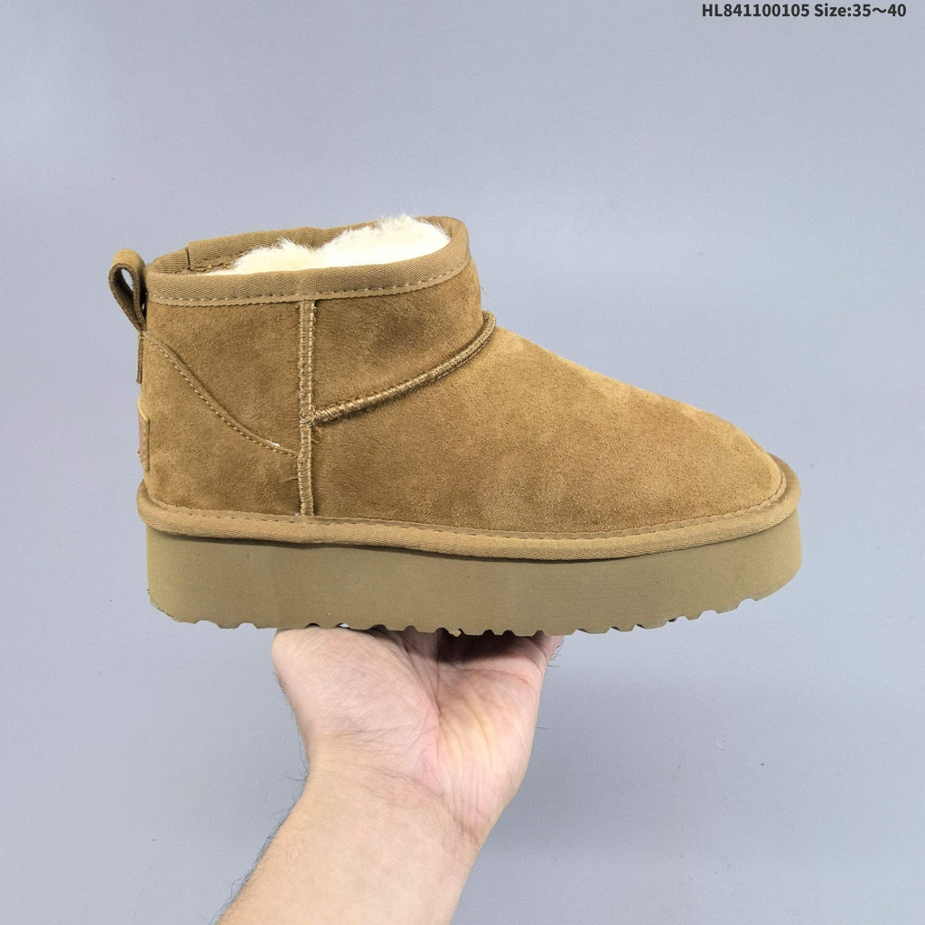 UGG-Style Mini Platform Winter Boots in Chestnut - product image from the listing.